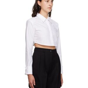 The Frankie Shop Uma Cropped Shirt, size S